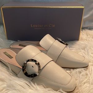 Louise et CIA Brileigh Loafer, Porcelain Tortoise Buckle Mule Slip On, Size 11